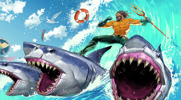 Fortnite Aquaman Beach King Wallpaper 1440x3200 Resolution