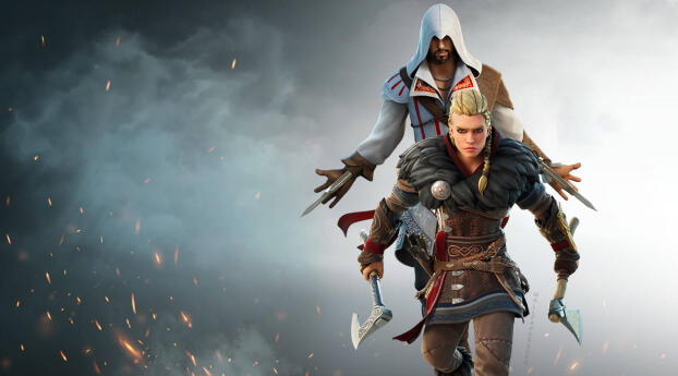 Fortnite HD Assassin's Creed Eivor’s Fury Wallpaper 448x368 Resolution