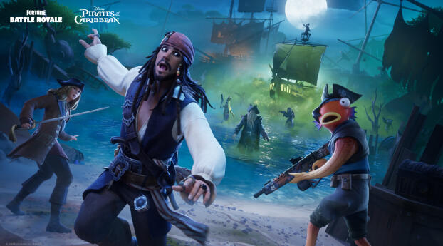 Fortnite Pirates of the Caribbean Wallpaper 1536x2048 Resolution