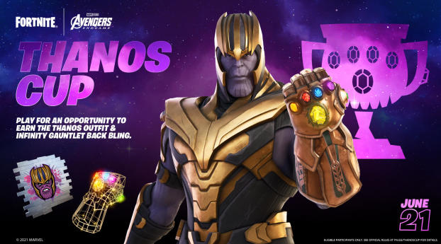 Fortnite Thanos Cup Wallpaper 1080x2244 Resolution
