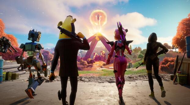 Fortnite The End Chapter 2 Wallpaper 1440x3120 Resolution