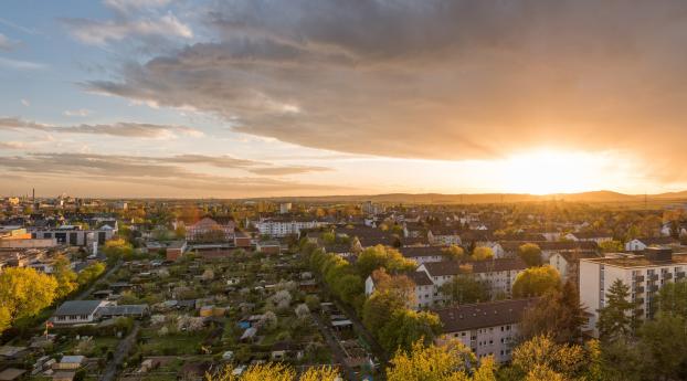 frankfurt, germany, sunset Wallpaper 1280x1024 Resolution