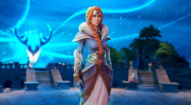 Frozen Flame Mithra Gaming Wallpaper 1080x2040 Resolution