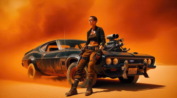 Furiosa Cool A Mad Max Saga Background Wallpaper 320x568 Resolution
