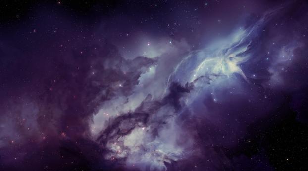 galaxy, nebula, blurring Wallpaper 1000x3000 Resolution