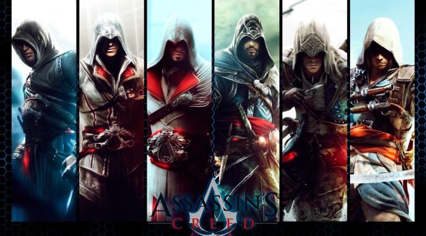 game, collage, characters Wallpaper 480x854 Resolution