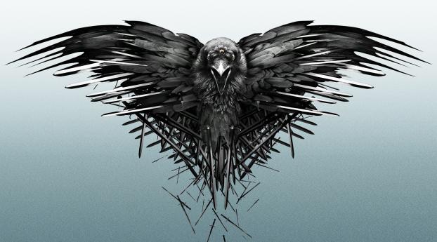 game of thrones, game, raven Wallpaper 1280x2120 Resolution
