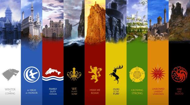 Game Of Thrones Hd Flag Wallpaper 4880x1080 Resolution