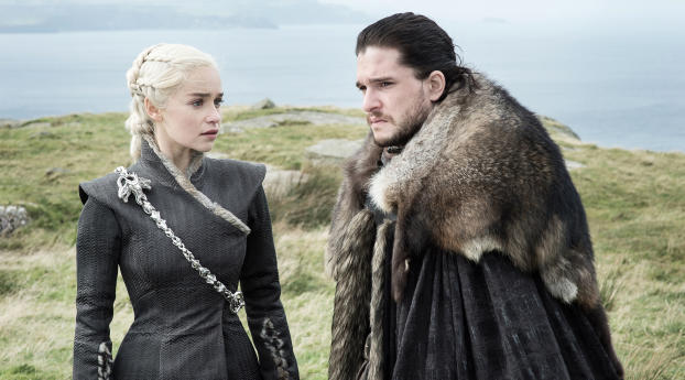 Game Of Thrones Season 7 Daenerys And Jon Snow Wallpaper 2048x2732 Resolution
