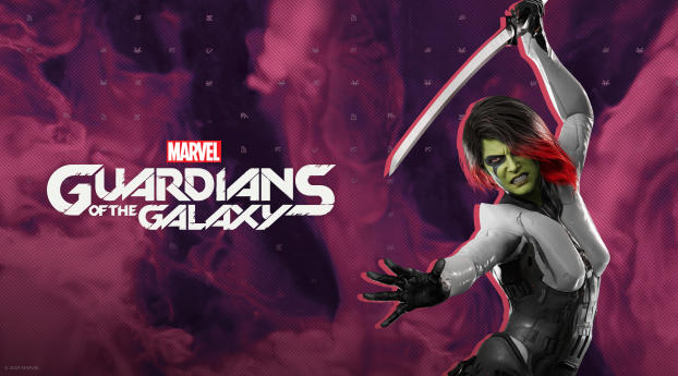 Gamora Gaming 4K Marvel's Guardians Of The Galaxy Wallpaper 320x240 Resolution