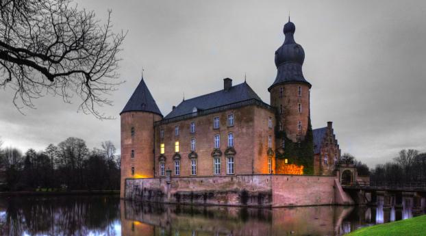 germany, castle, pond Wallpaper 1280x1024 Resolution