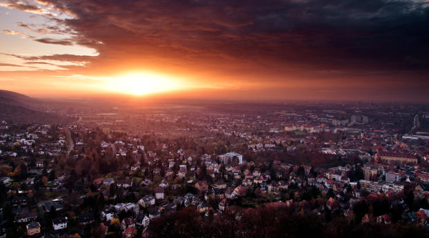 germany, sunset, city Wallpaper