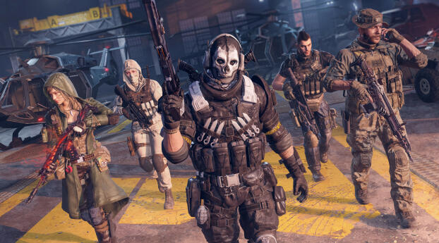 Ghost Call of Duty Mobile Key Art Wallpaper 1080x2160 Resolution