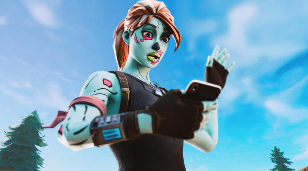 Ghoul Trooper Tech Day Fortnite Wallpaper 3840x1600 Resolution