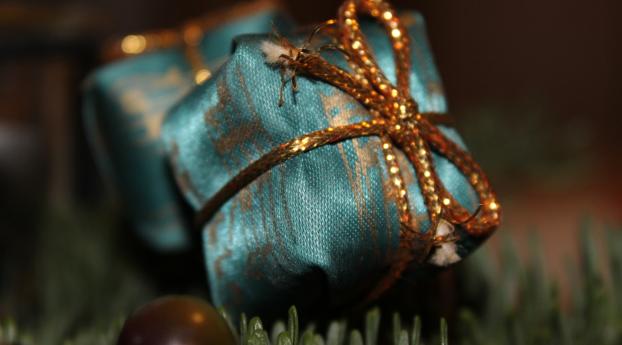 gift, wrap, ribbon Wallpaper