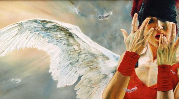 girl, angel, splenium Wallpaper 1440x900 Resolution
