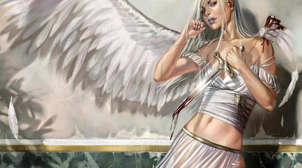 girl, angel, wing Wallpaper 1080x1920 Resolution