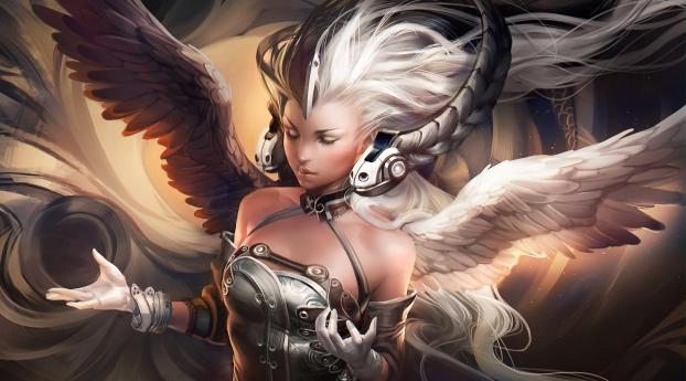 girl, angel, wings Wallpaper 720x1280 Resolution