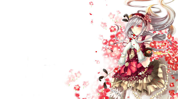 girl, anime, dress Wallpaper 1280x720 Resolution