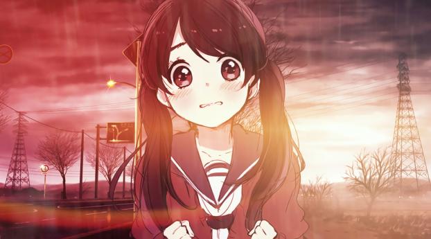 girl, anime, face Wallpaper 1080x2160 Resolution