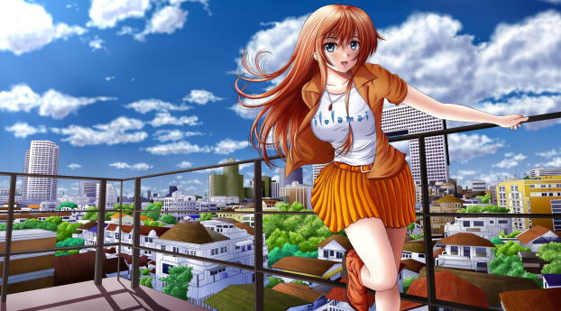 girl, art, anime Wallpaper 1400x900 Resolution