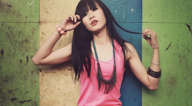 girl, asian, style Wallpaper 1080x2220 Resolution
