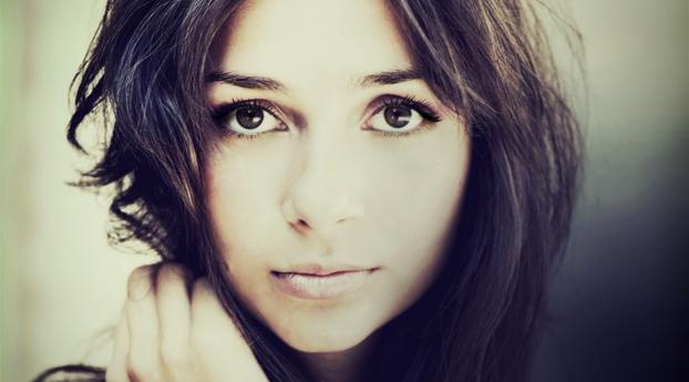 girl, brown-eyed, face Wallpaper 1080x2160 Resolution