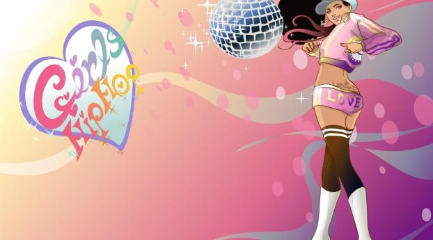 girl, disco ball, style Wallpaper 320x480 Resolution