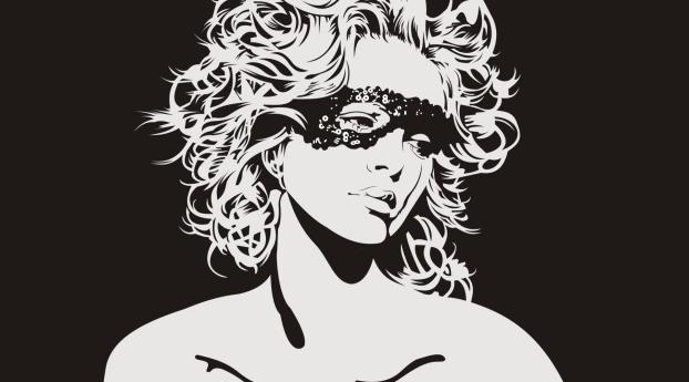 girl, face, mask Wallpaper 720x1280 Resolution
