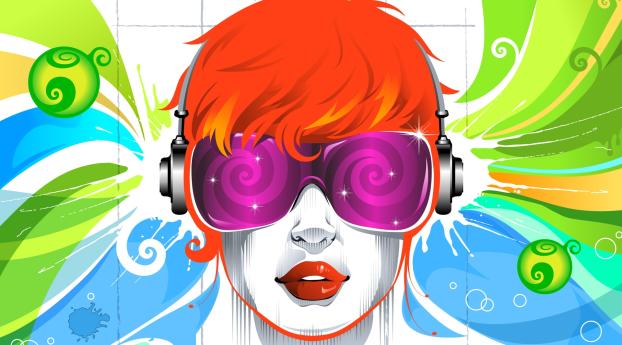 girl, glasses, mask Wallpaper 1080x1920 Resolution