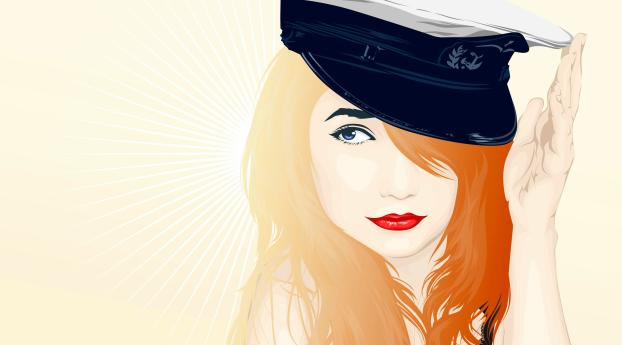 girl, hat, facial Wallpaper 1600x1200 Resolution