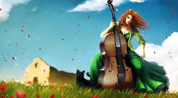 girl, music, alto Wallpaper 480x854 Resolution