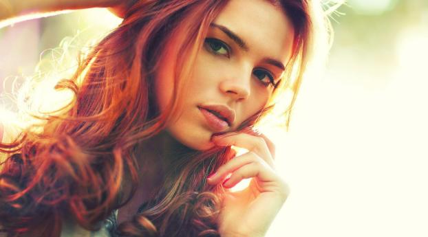 girl, red-haired, face Wallpaper 600x800 Resolution