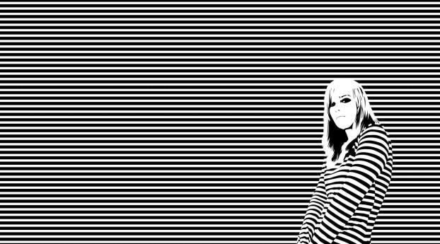 girl, shirt, stripes Wallpaper 2160x3840 Resolution