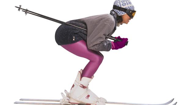 girl, skiing,  white background Wallpaper