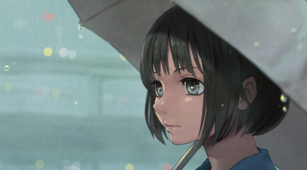 girl, umbrella, rain Wallpaper 240x320 Resolution