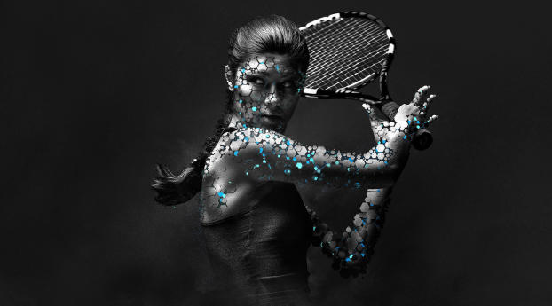Girl With Bat 3D Digital Art Wallpaper 640x1136 Resolution