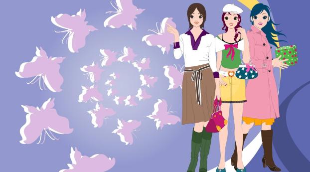 girls, costumes, style Wallpaper 1900x900 Resolution