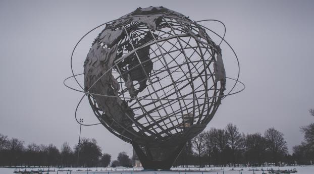 globe, sculpture, architecture Wallpaper 480x484 Resolution