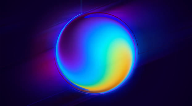Glowing Sphere Digital Art Wallpaper 1440x2560 Resolution