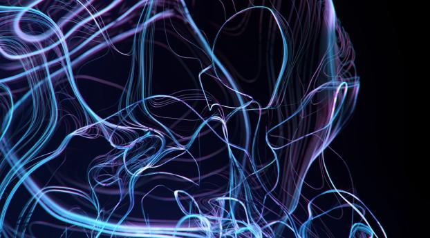 Glowing Tangle Threads Wallpaper 1080x2282 Resolution