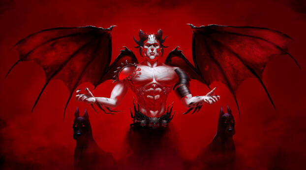 God of Hell HD Dark Demon Art Wallpaper 1080x2244 Resolution