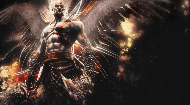 god of war, ascension, kratos Wallpaper 320x240 Resolution