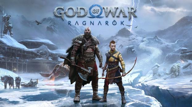 God of War Ragnarok HD Game Poster Wallpaper 1920x1280 Resolution