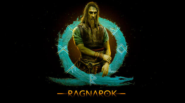 God of War Ragnarok HD Tyr Wallpaper 6880x1440 Resolution