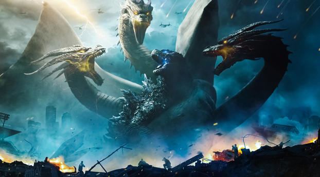 Godzilla King Of The Monsters 4k 8k Wallpaper 1080x1920 Resolution