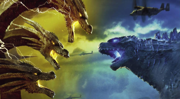 Godzilla King of the Monsters 4K Wallpaper 2880x1800 Resolution