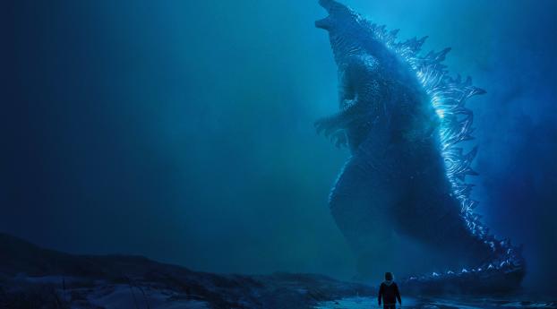 Godzilla King of the Monsters Poster 8K Wallpaper 1440x3160 Resolution