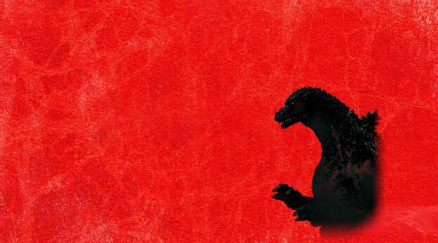 Godzilla Minus One 2023 Movie Poster Wallpaper 1360x768 Resolution