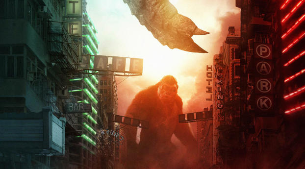 Godzilla Vs Kong 2021 Poster Wallpaper 1920x1080 Resolution